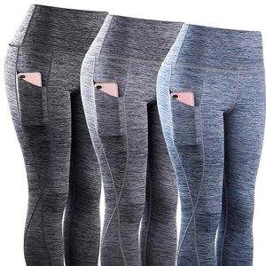 Set of 3 tummy control yoga pants